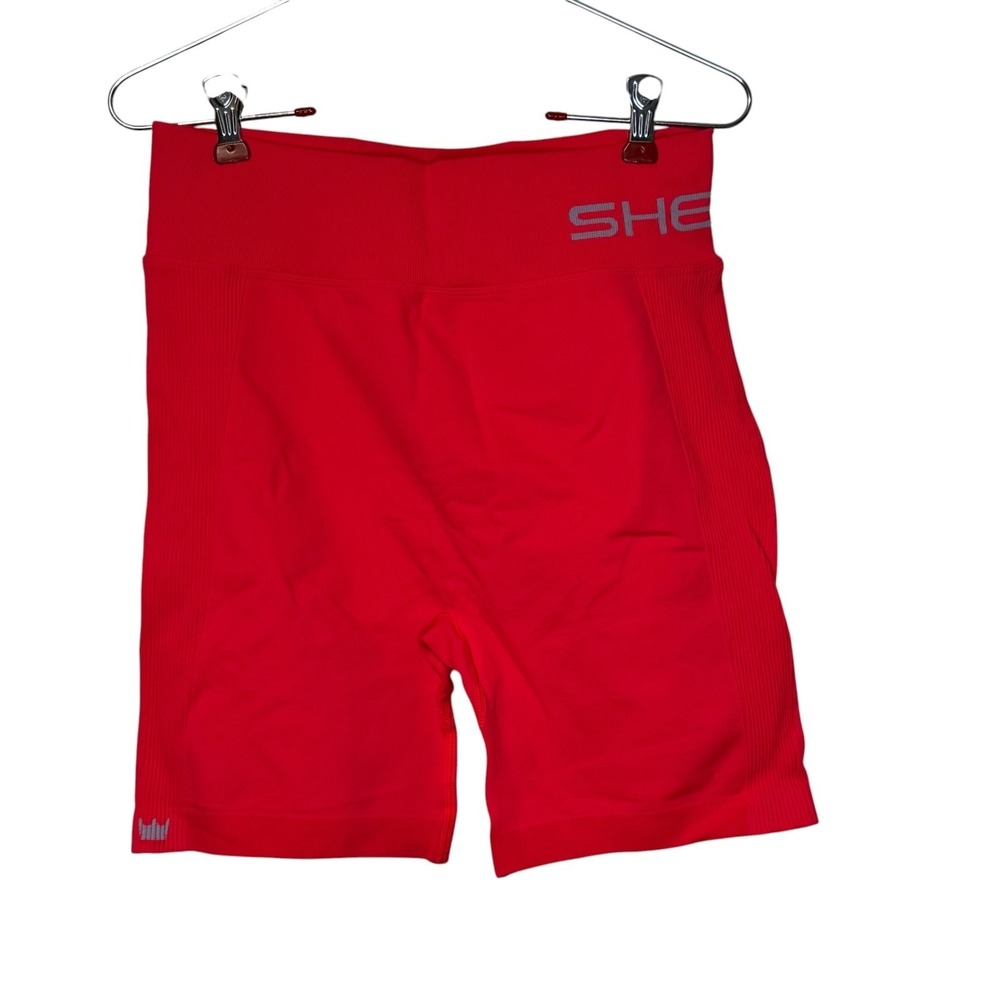 SHEFIT Womens Seamless Biker Short Comfortable Activewear Hot Coral 1 Luxe NWT